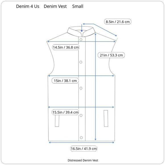 Denim 4 Us Very Distressed Light Blue Jean Vest Women's Size Small - Picture 8 of 8